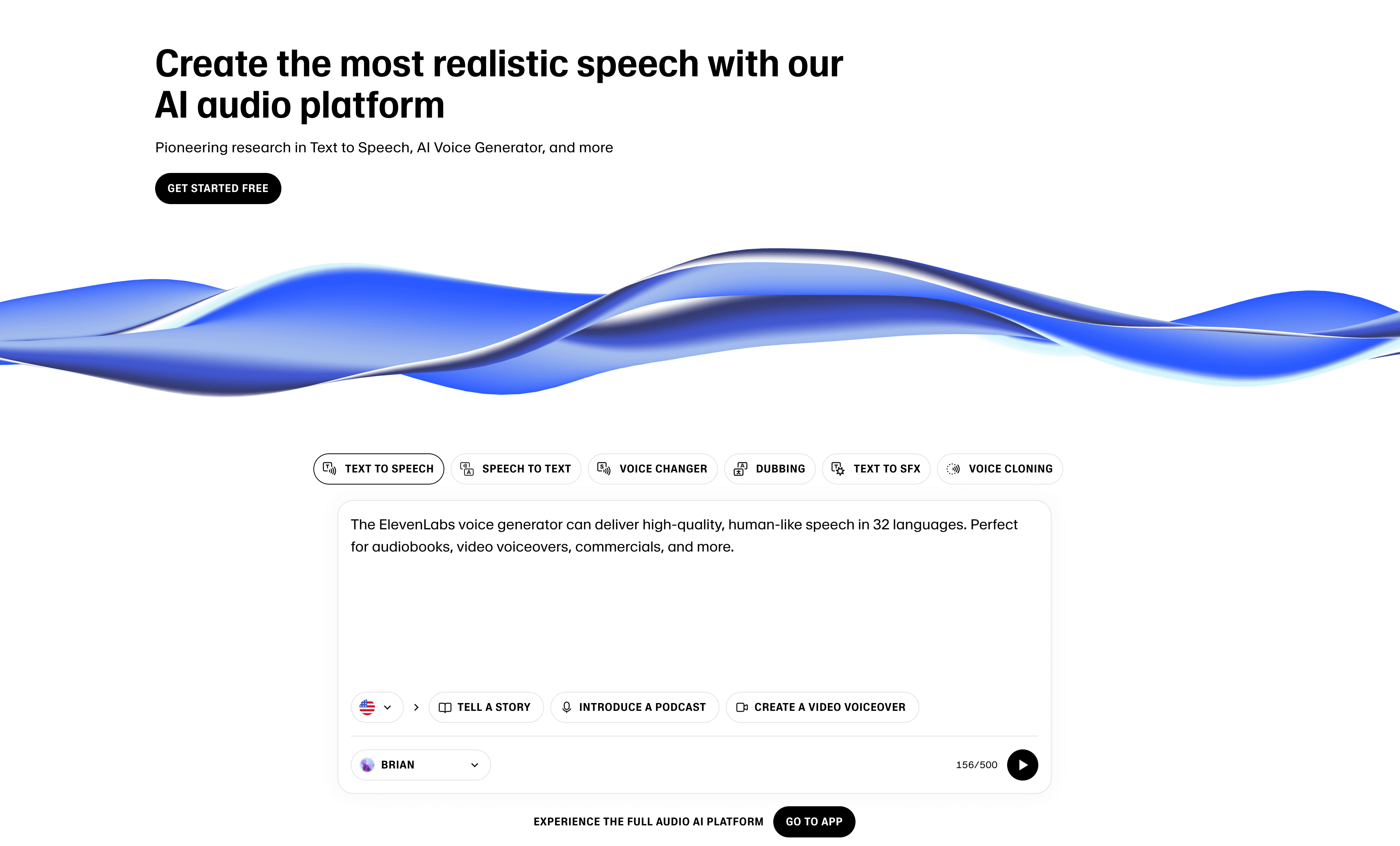 Elevenlabs screenshot