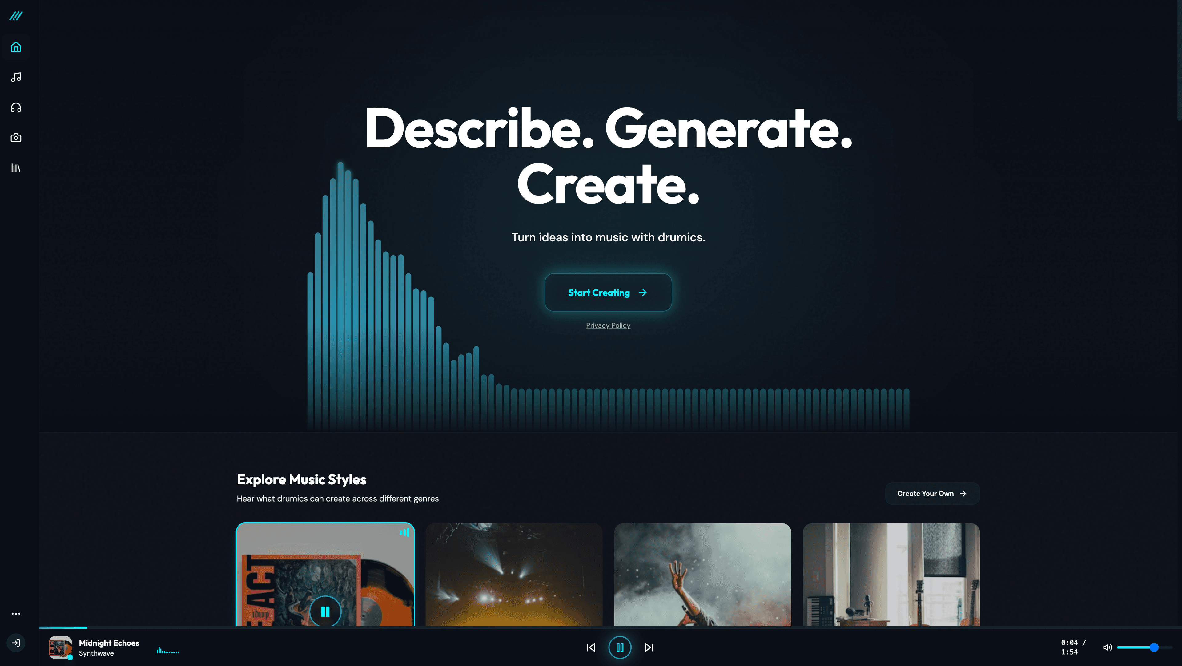 Drumics AI screenshot